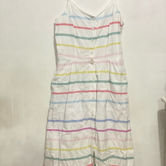 White Midi Dress with pockets - Picture 2 of 4